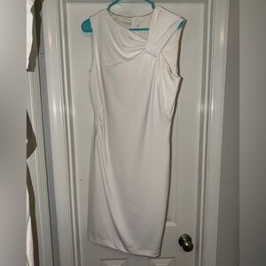 Calvin Klein One Shoulder White Dress